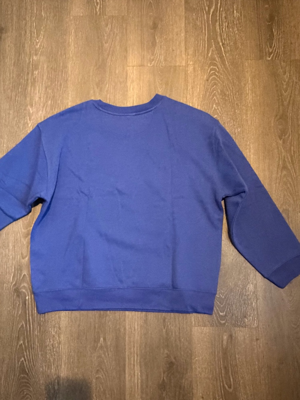 Esprit Blue Embossed Logo Crewneck Sweatshirt NWT Size Large 80s Style - Picture 3 of 6